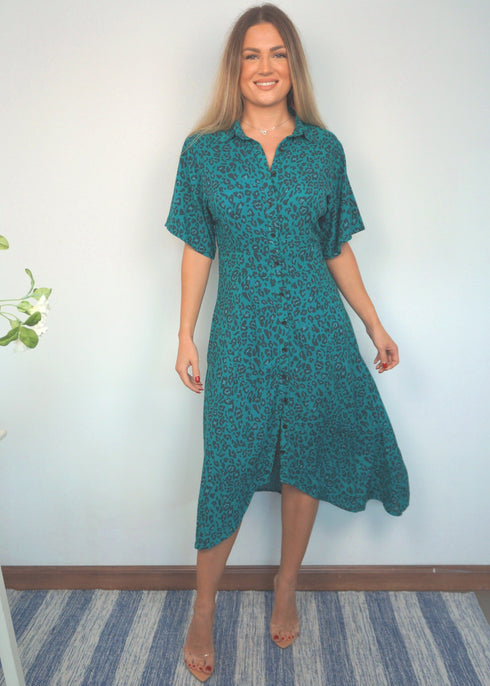 Dress The Midi Fitted Shirt Dress - Jade Jungle dubai outfit dress brunch fashion mums